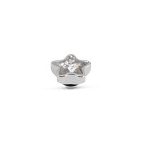 Melano Twisted Star Steentje Crystal Zilver - thumbnail