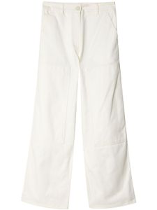 Cecilie Bahnsen pantalon en coton à coupe droite - Blanc