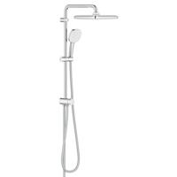 GROHE Tempesta 250 Cube Douchesysteem - zonder kraan - hoofddouche - 25cm - vierkante handdouche - 3 straalsoorten - met omstel - chroom 26977001