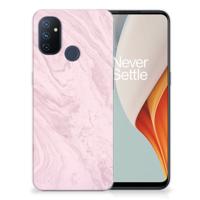 OnePlus Nord N100 | TPU | Siliconen hoesje | Marble Pink - Origineel Cadeau Vriendin