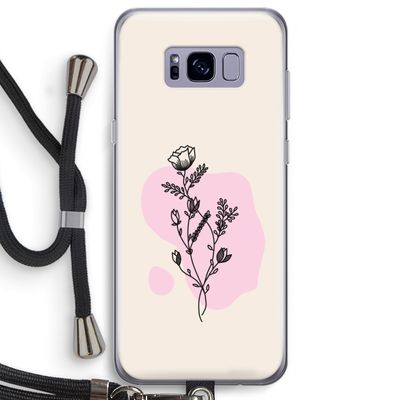 Roses are red: Samsung Galaxy S8 Plus Transparant Hoesje met koord