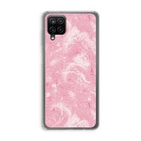 Abstract Painting Pink: Samsung Galaxy A12 Transparant Hoesje