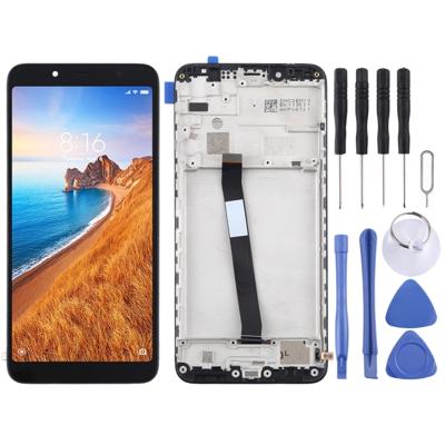 LCD-scherm en digitizer volledige assemblage met frame voor Xiaomi Redmi 7A (zwart)
