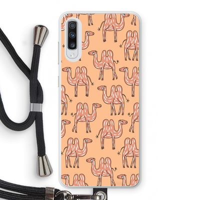 Kameel: Samsung Galaxy A70 Transparant Hoesje met koord