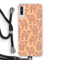 Kameel: Samsung Galaxy A70 Transparant Hoesje met koord Kameel: Samsung Galaxy A70 Transparant Hoesje met koord