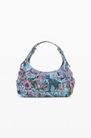 Kleine bedrukte tas met applicaties - MATERIAL FINISHES - U