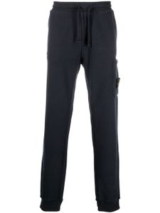 Stone Island pantalon de jogging fuselé en polaire - Bleu