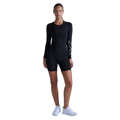2XU Core Compression hardloopshirt lange mouw Black/Silver dames
