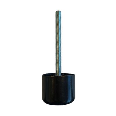 Meubelpoot zwart rond Ø 5 cm en hoogte 4,5 cm van kunststof (M10)