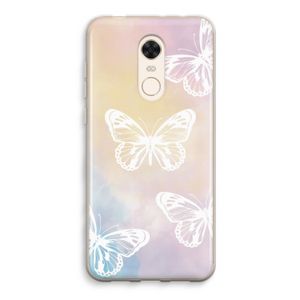 White butterfly: Xiaomi Redmi 5 Transparant Hoesje