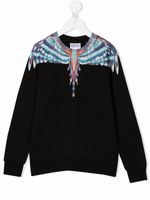 Marcelo Burlon County Of Milan Kids sweat à imprimé Wings - Noir - thumbnail