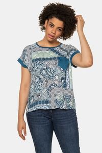 Ulla Popken Shirt, oversized, ronde hals, borstzakje - Grote Maten Ulla Popken Shirt, oversized, ronde hals, borstzakje - Grote Maten