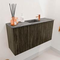 Toiletmeubel Mondiaz Joya Dlux | 80 cm | Meubelkleur Shadow | Faye wastafel Sombra Wasbak Midden | 1 kraangat