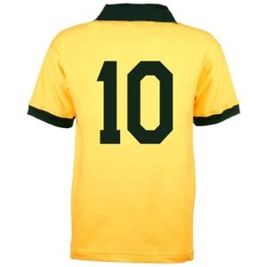 Brazilië Retro Voetbalshirt WK 1958 + Nummer 10 (Pelé)