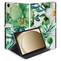 Samsung Galaxy Tab A9 Plus Tablethoesje Orchidee Groen