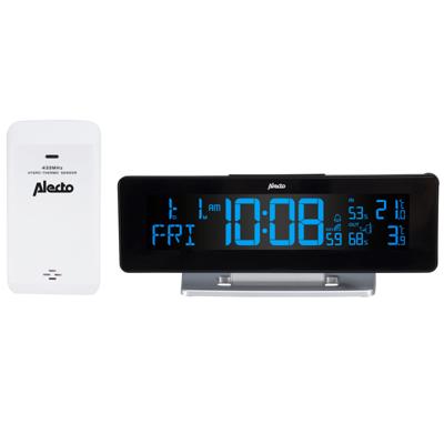 Alecto WS-2500 - Digitale wekker met weerstation, zwart/zilver