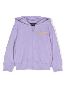 Versace Kids hoodie zippé à logo Medusa - Violet