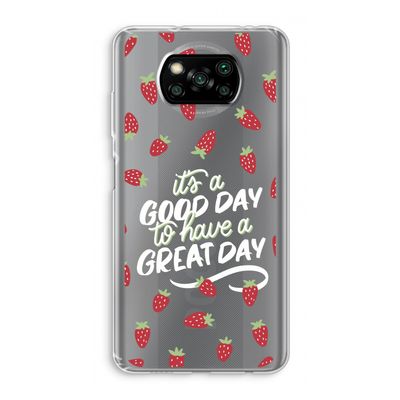 Don't forget to have a great day: Xiaomi Poco X3 Pro Transparant Hoesje