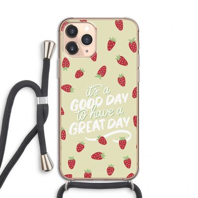 Don't forget to have a great day: iPhone 11 Pro Transparant Hoesje met koord