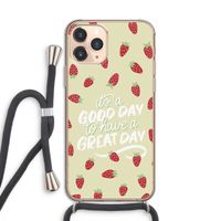 Don't forget to have a great day: iPhone 11 Pro Transparant Hoesje met koord