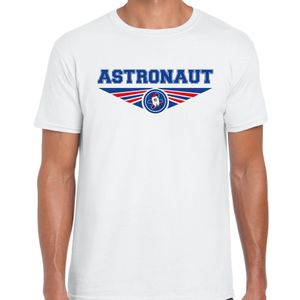 Astronaut t-shirt wit heren - Beroepen shirt