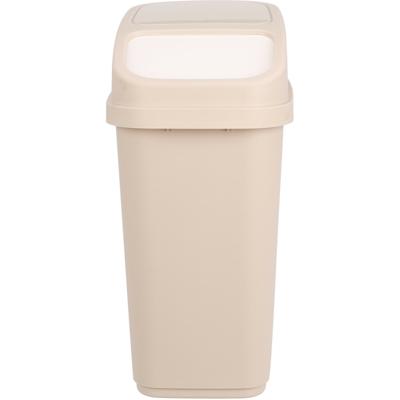 GFT aanrecht afvalbakje - beige - 5L - afsluitbaar - 15 x 21 x 31 cm - klepje