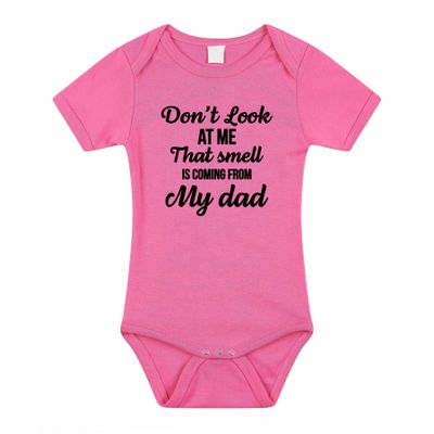 That smell is from my dad cadeau baby rompertje roze meisjes