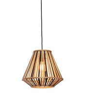 GOOD&MOJO Hanglamp 'Merapi' Diamond, Bamboe, 30cm, kleur Naturel/Zwart