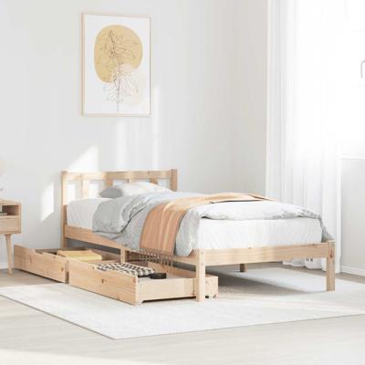 Bedframe zonder matras massief grenenhout 90x200 cm