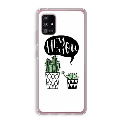 Hey you cactus: Samsung Galaxy A51 5G Transparant Hoesje