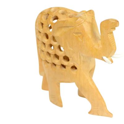 Houten Olifant Slurf Omhoog (8 x 7 x 3 cm) Houten Olifant Slurf Omhoog (8 x 7 x 3 cm)