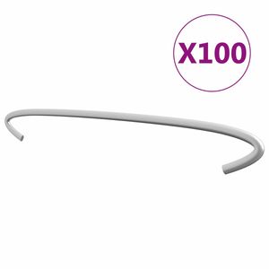 vidaXL Gabionhaken 100 st 30 cm gegalvaniseerd staal