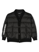 DSQUARED2 KIDS veste matelassée à patch logo - Noir