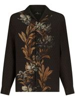 ETRO chemise à fleurs brodées - Noir