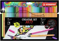 Arty creative Stabilo etui 36 kleuren