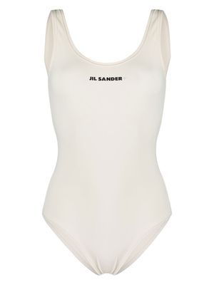 Jil Sander maillot de bain à logo imprimé - Tons neutres