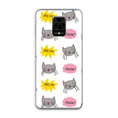 Meow: Xiaomi Redmi Note 9 Pro Transparant Hoesje
