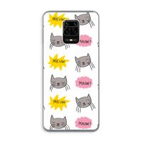 Meow: Xiaomi Redmi Note 9 Pro Transparant Hoesje