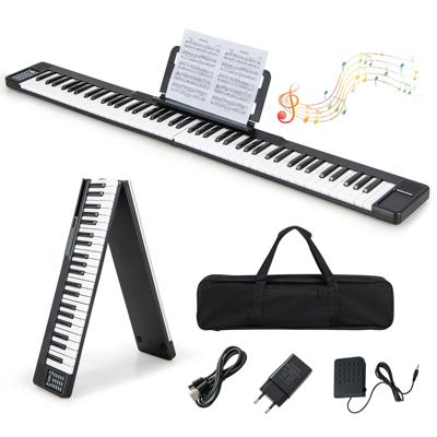 88-Toets Opvouwbare Digitale Piano met Bluetooth MIDI-Functie Draagbaar Elektronisch Keyboard met Sustainpedaal voor Beginners