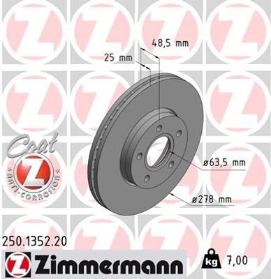 Remschijf Coat Z 250135220