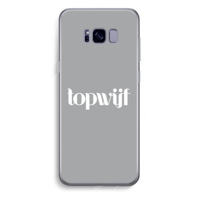 Topwijf Grijs Wit: Samsung Galaxy S8 Plus Transparant Hoesje