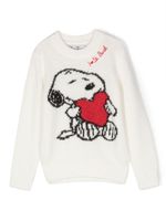 MC2 Saint Barth Kids x Peanuts pull Snoopy en maille intarsia - Blanc