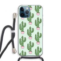 Cactus Lover: iPhone 12 Pro Transparant Hoesje met koord