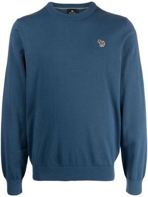 PS Paul Smith Katoenen sweater met logopatch - Blauw
