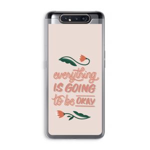 Optimistic flower girl: Samsung Galaxy A80 Transparant Hoesje