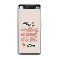 Optimistic flower girl: Samsung Galaxy A80 Transparant Hoesje