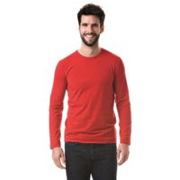 Basic stretch shirt lange mouwen/longsleeve rood voor heren