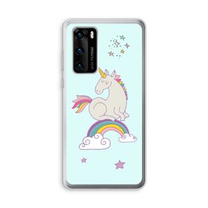 Regenboog eenhoorn: Huawei P40 Transparant Hoesje