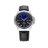 407 YAZOLE mannen mode Business leder Band Quartz Wrist Watch (zwart)