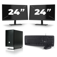 Gigabyte GZ-M1 Micro Tower - Intel Core i3-3e Generatie - 8GB RAM - 256GB SSD - Windows 10 + 2x 24 inch Monitor Gigabyte GZ-M1 Micro Tower - Intel Core i3-3e Generatie - 8GB RAM - 256GB SSD - Windows 10 + 2x 24 inch Monitor